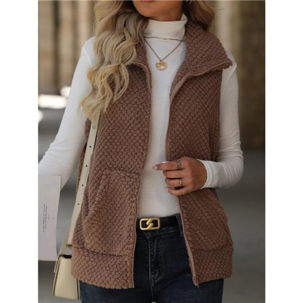 Zip-Up Vest Coat - Picture 4 of 11